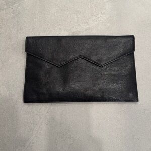 Black Textured Clutch